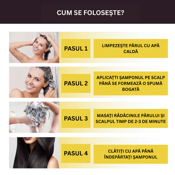 Șampon pentru păr negru puternic