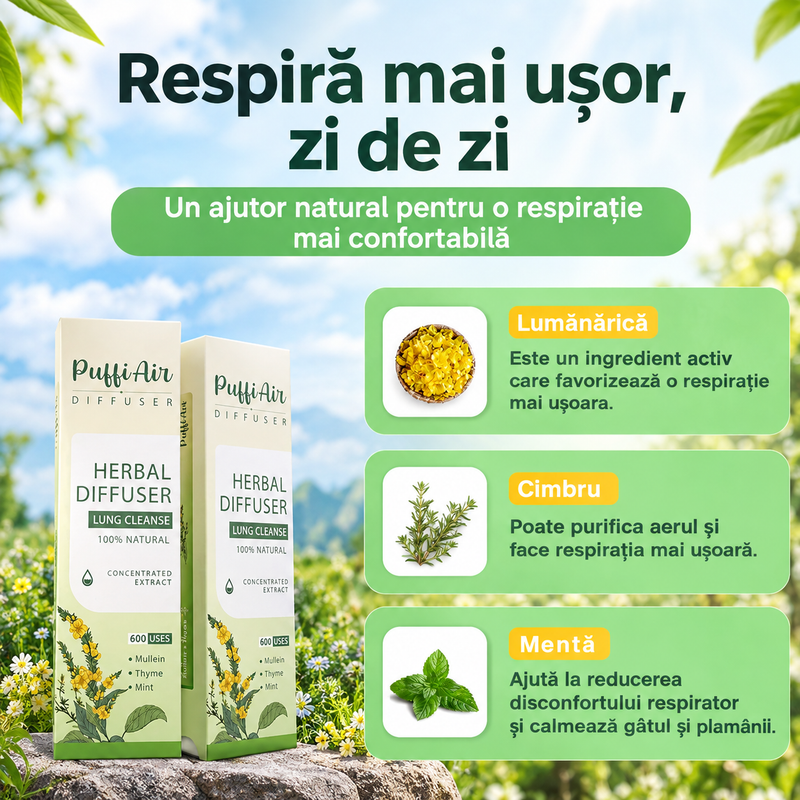 Inhalator cu extract de plante